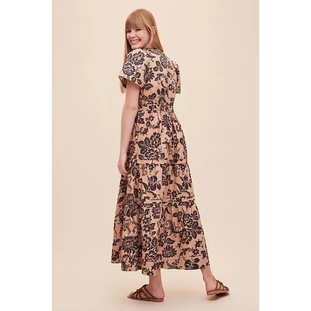 Anthropologie The Somerset Floral Maxi Dress NWT Medium - Picture 2 of 4